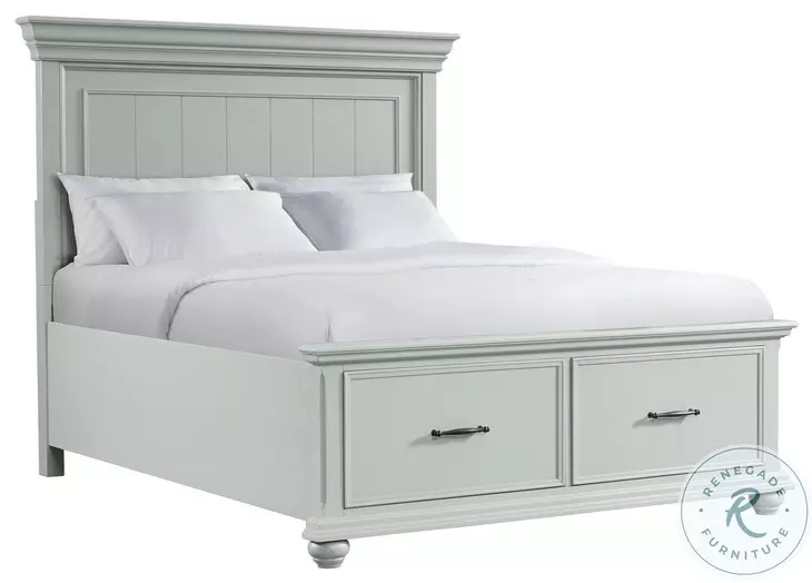 Brooks Gray Queen Storage Platform Bed