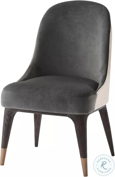 Steve Leung Gray And Brown Covet Upholstered Dining Chair