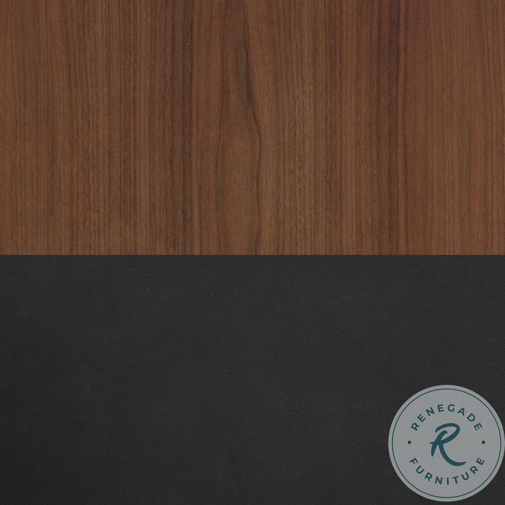 Aria Black And Walnut 83" Fireplace TV Stand