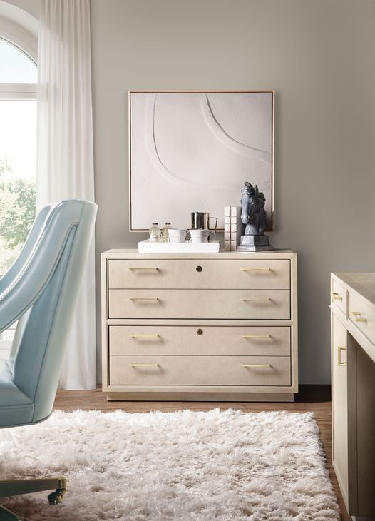 Marlowe Polished Limestone 2 Drawer Lateral File
