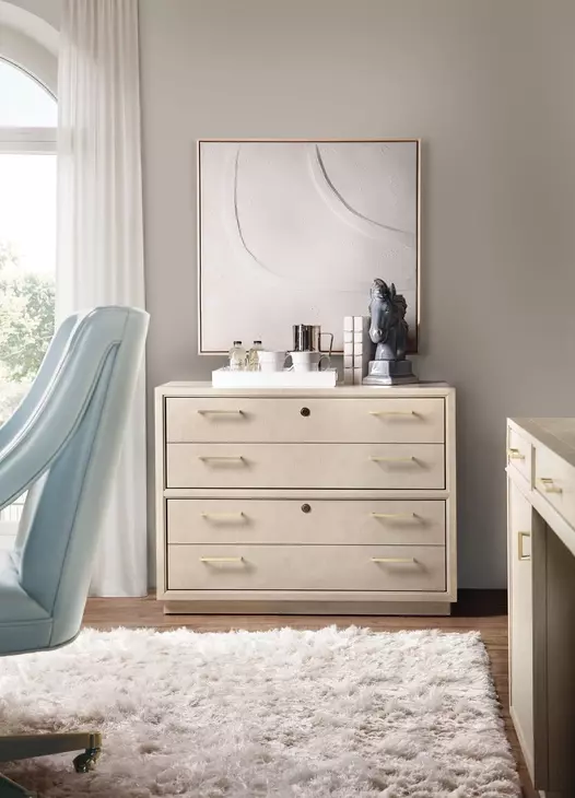 Marlowe Polished Limestone 2 Drawer Lateral File