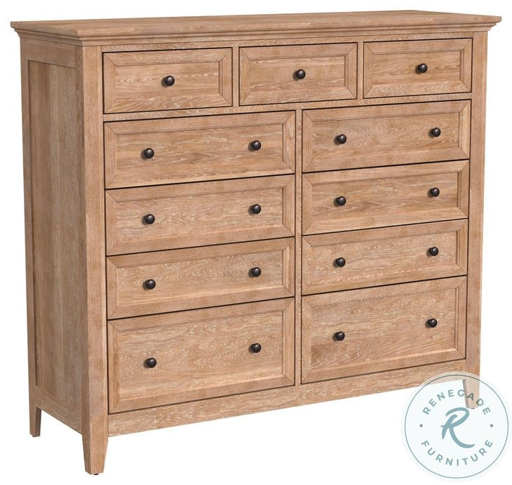San Mateo Wheat 11 Drawer Gentlemans Chest