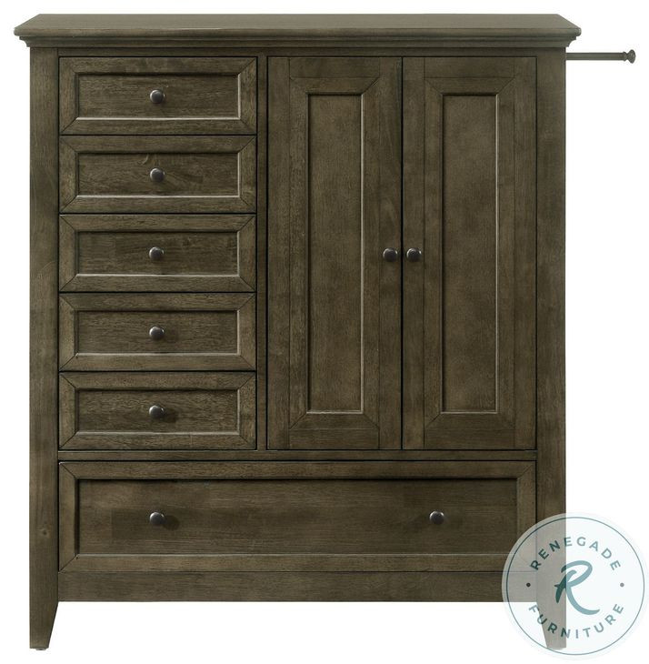 San Mateo Youth Gray 6 Drawer 1 Door Chifferobe