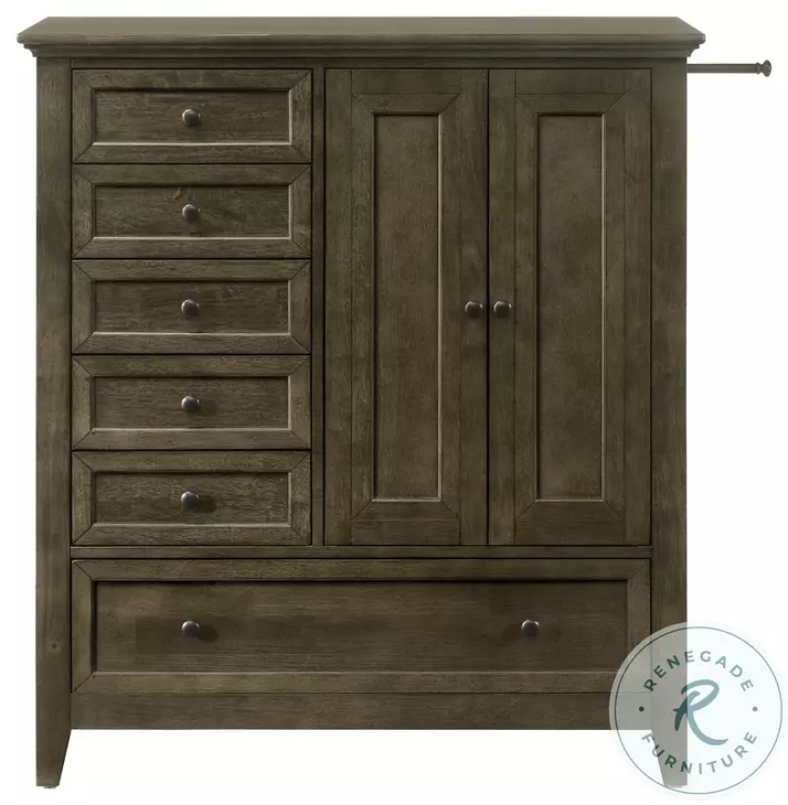 San Mateo Youth Gray 6 Drawer 1 Door Chifferobe
