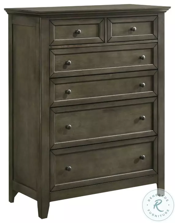 San Mateo Gray 6 Drawer Standard Chest