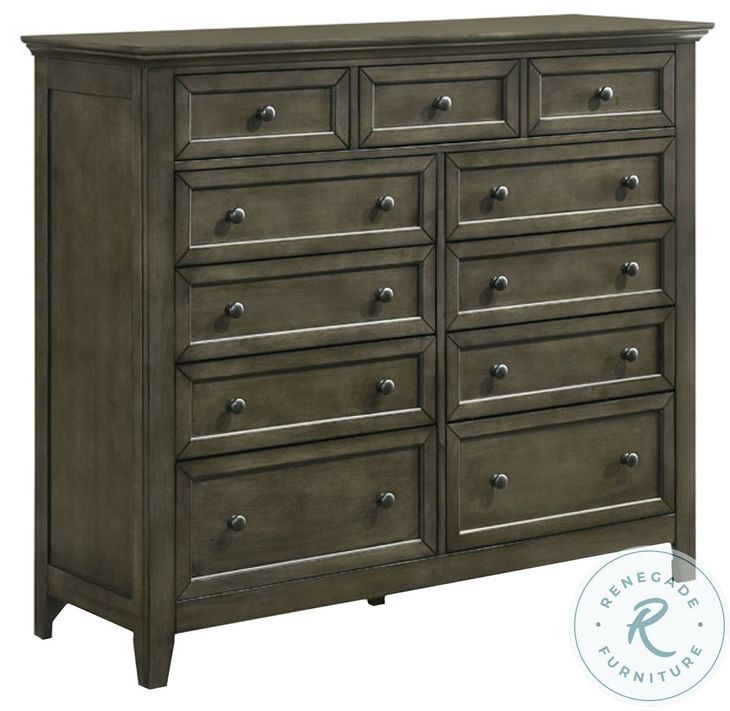San Mateo Gray 11 Drawer Gentlemans Chest
