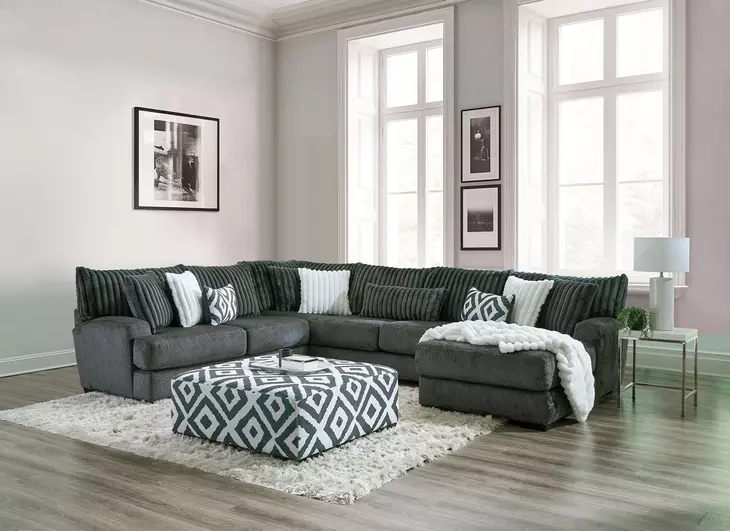 Loughton Gun Metal 139" Sectional