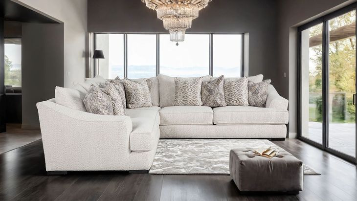 Moorpark Off White 127" Sectional