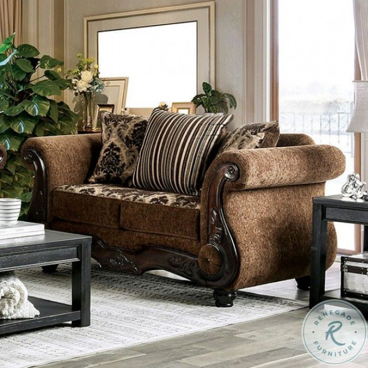 Tilde Brown And Dark Walnut Living Room Set from Furniture of America