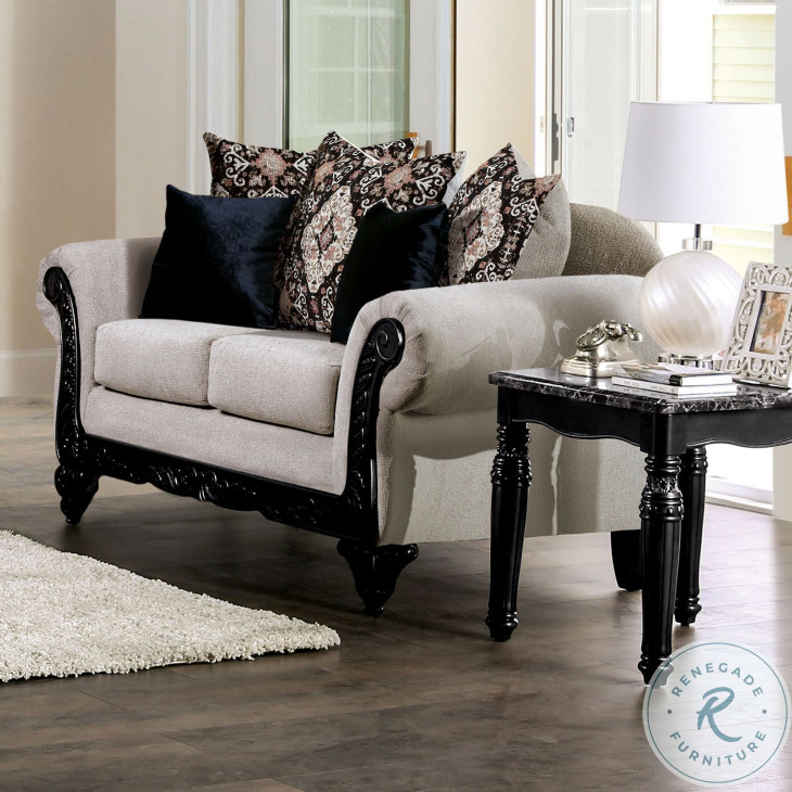 Molfetta Light Brown And Black Living Room Set from Furniture of