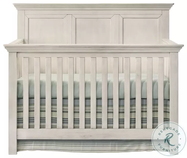 San Mateo Rustic White Convertible Standard Crib