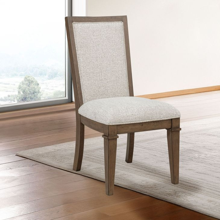 Mariana Gray and Vintage Mocha Upholstered Side Chair Set of 2