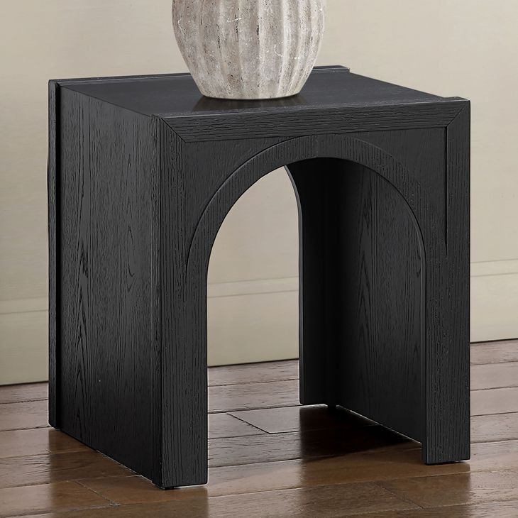 Fitzgerald Black Square End Table