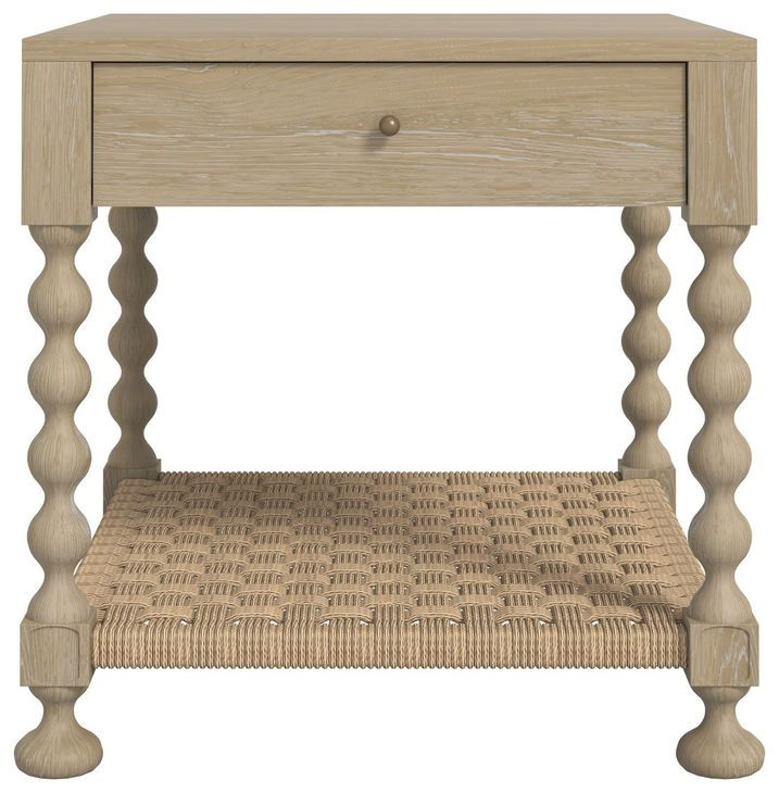 Haven Sun Oak Rectangular 1 Drawer End Table