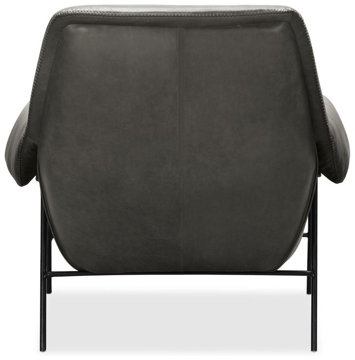 Ambroise Gray Leather Club Chair