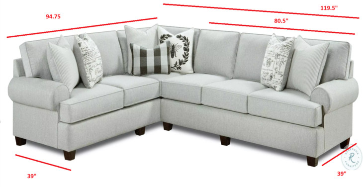 Dizzy Iron Grey 2 Piece Sectional