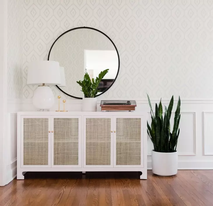 Sofia White Lacquer 4 Door Cabinet