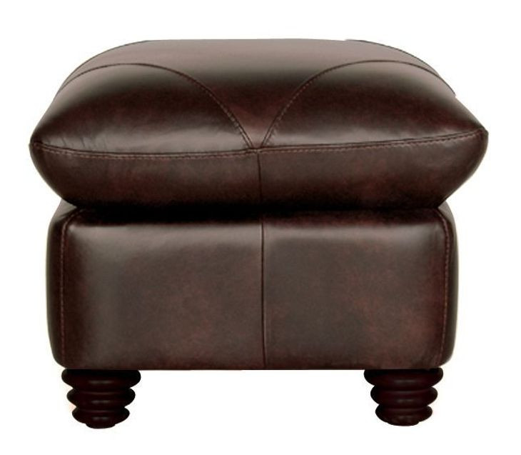Brookstone Chocolate Leather Living Room Set with Nailhead Trim