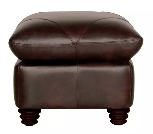 Brookstone Chocolate Leather Living Room Set with Nailhead Trim