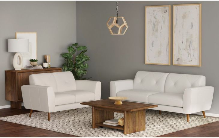 Symphony White 86" Sofa
