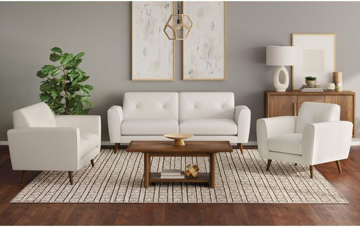 Symphony White 86" Sofa