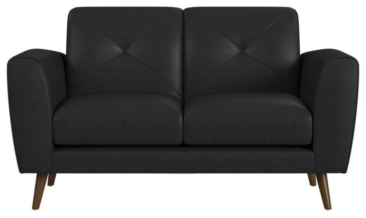 Symphony Black 65" Loveseat