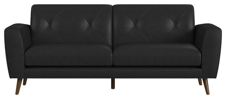 Symphony Black 86" Sofa