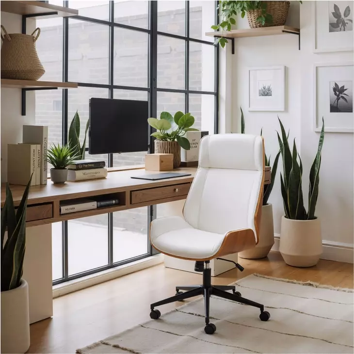 Flex White High Back Adjustable Office Chair