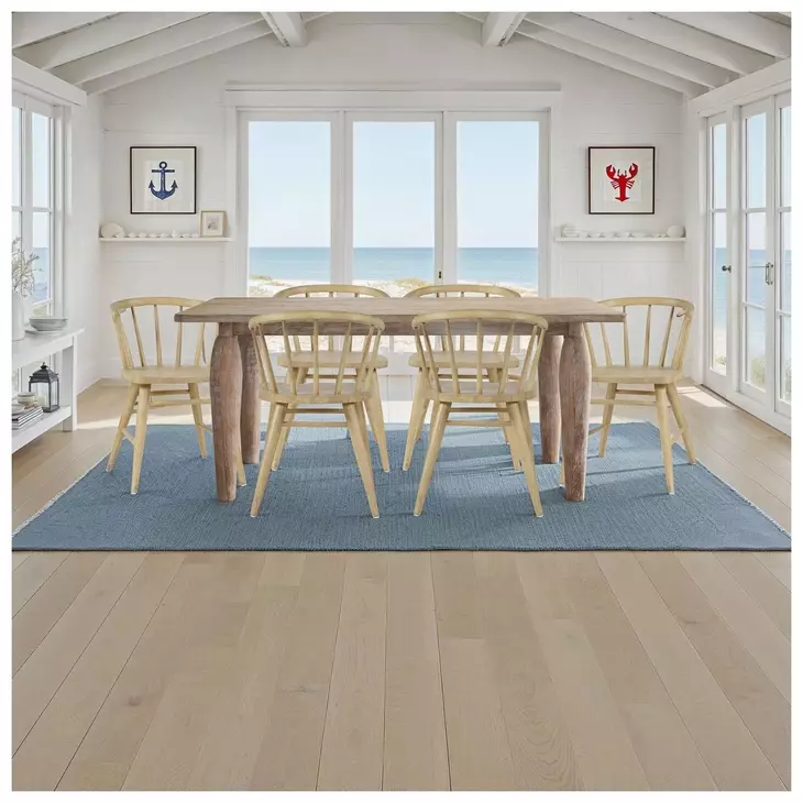 Fitz Natural Curved Back Spindle Dining Chair Set Of 2