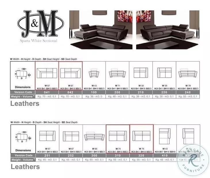 Sparta Chocolate Italian Leather LAF Sectional