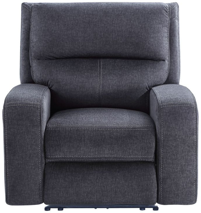 Lovell Gray Power Reclining Chair with USB Charging