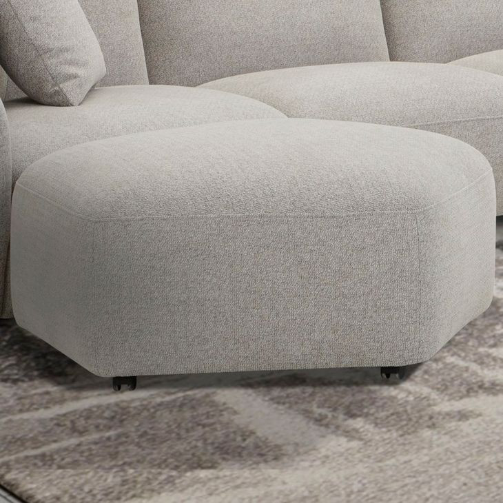 Playful Canes Cobblestone Ottoman with Casters