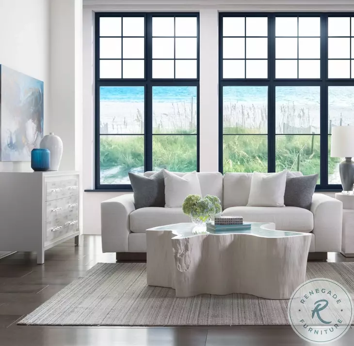 Signature Designs Dry Gesso White Asymmetrical Capitola Occasional Table Set