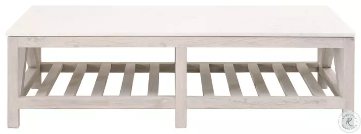 Spruce White Wash Pine And Quartz Coffee Table