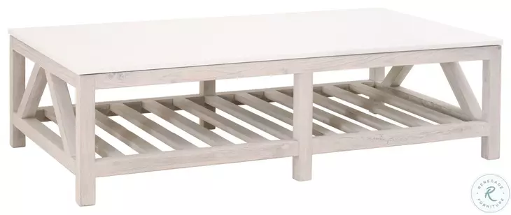 Spruce White Wash Pine And Quartz Occasional Table Set