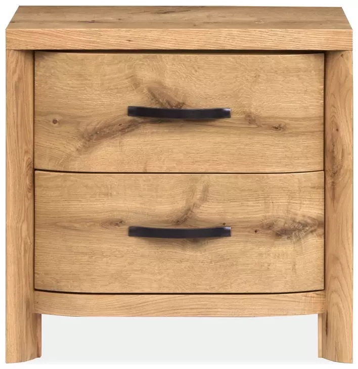Laramie Honey Wheat 2 Drawer Nightstand with USB Charging