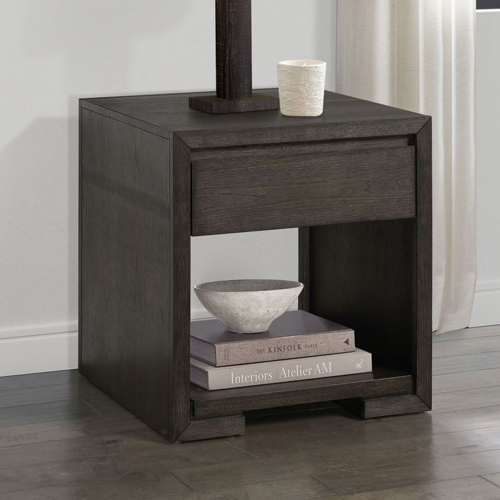 Evan Brown Square End Table