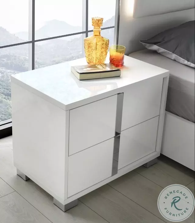 Giulia White LAF Nightstand