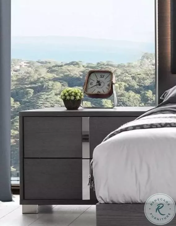 Giulia Matte Grey LAF Nightstand