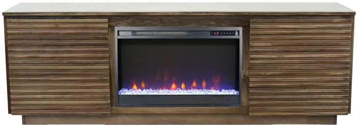 Stardust Bourbon 73" TV Stand with Fireplace