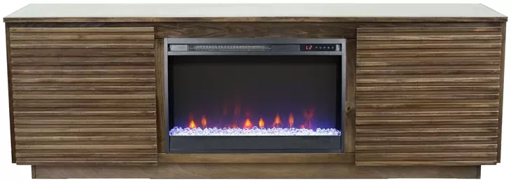 Stardust Bourbon 73" TV Stand with Fireplace