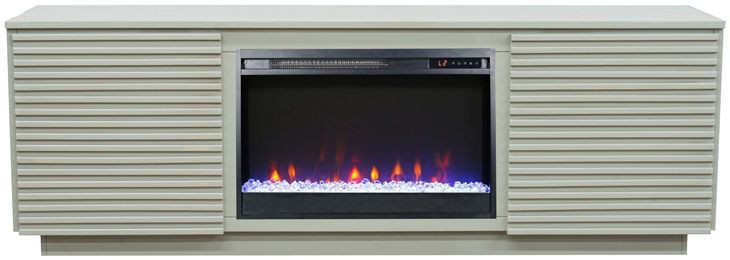 Stardust Sandstone 73" TV Stand with Fireplace