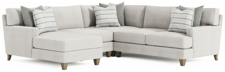 Mila Beige 4 Piece Modular Sectional with Pillows