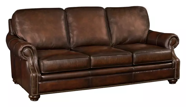 Montgomery Rich Brown Sedona Chateau Leather 83" Sofa