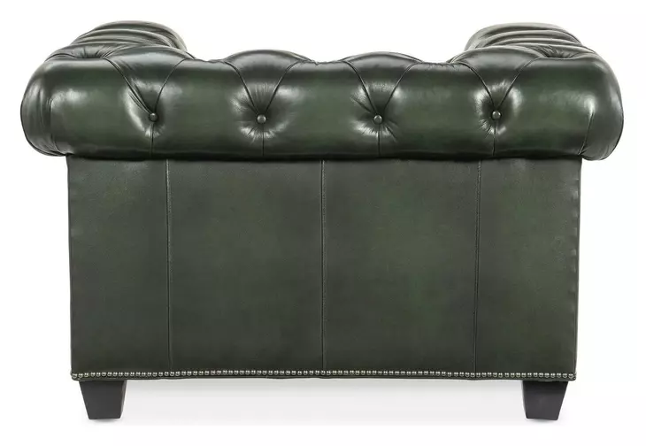 Beaufort Black Tufted Leather Chair