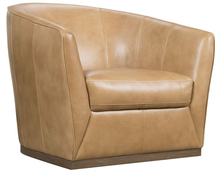 Fairfax Light Brown Upholstered Swivel Chair