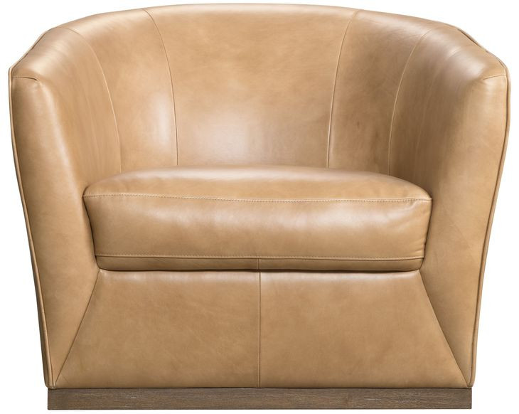 Fairfax Light Brown Upholstered Swivel Chair