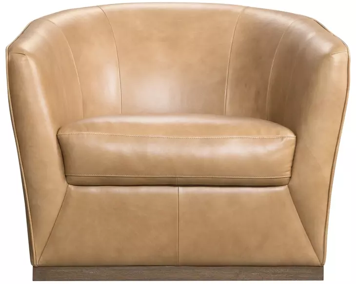 Fairfax Light Brown Upholstered Swivel Chair