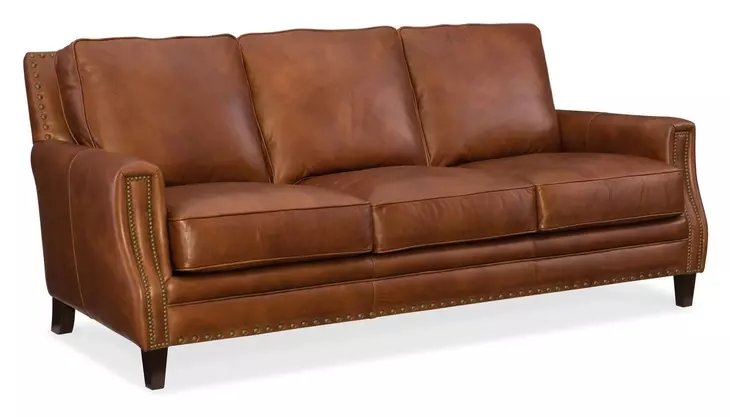 Exton Old English Saddle Leather Sofa from Hooker | Coleman Furniture