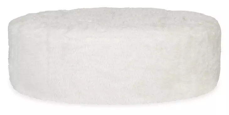 Barefoot White Ottoman